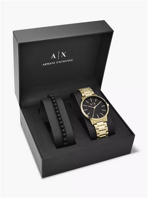 armani exchange watch and bracelet.